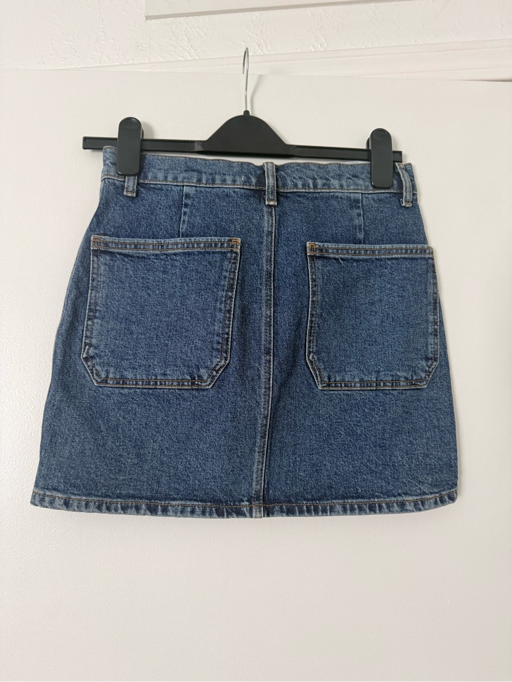 Reformation Blue Denim Zip-Front Mini Skirt - Picture 5 of 5